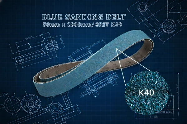 Schleifbänder 50x2000 mm Edelstahl Korn 40 INOX